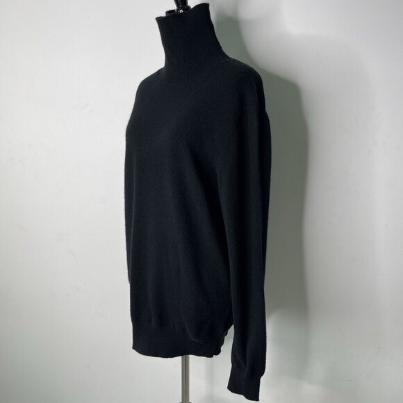 State Cashmere Women's Black Turtle Neck 100% Cashmere Sweater Size Large - Picture 2 of 8